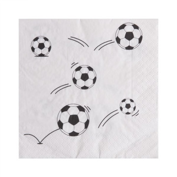 SERVIETTE 2 PLIS FOOTBALL les 20 pieces