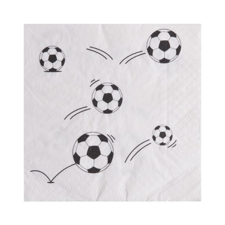 SERVIETTE 2 PLIS FOOTBALL les 20 pieces
