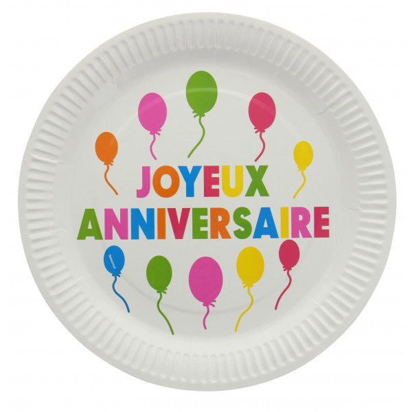 Assiette joyeux anniversaire