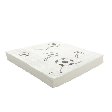 SERVIETTE 2 PLIS FOOTBALL les 20 pieces
