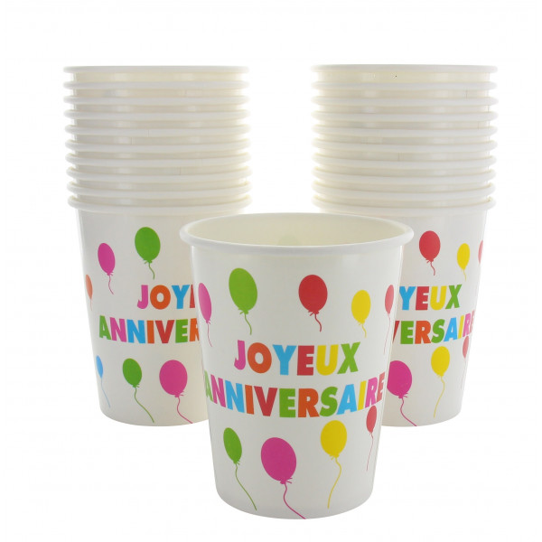Gobelet joyeux anniversaire les 10 pieces