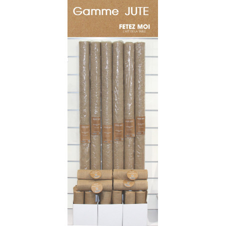 CHEMIN TABLE JUTE (bord cousu)