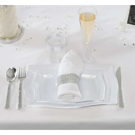 6 Serviettes 100% Polyester carré 50x50cm