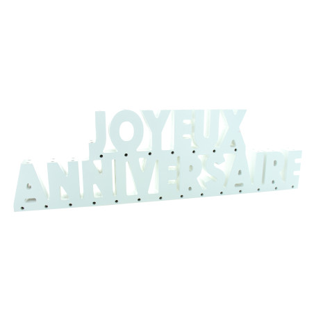 JOYEUX ANNIVERSAIRE en bois la pièce