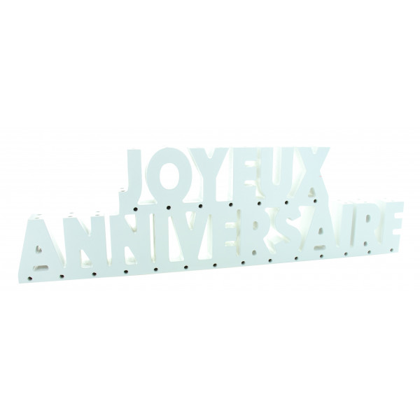 JOYEUX ANNIVERSAIRE en bois la pièce