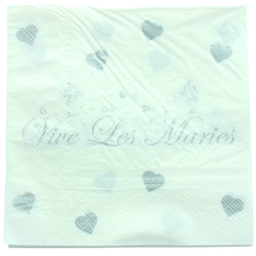 Serviette VIVE LES MARIES 20 pièces