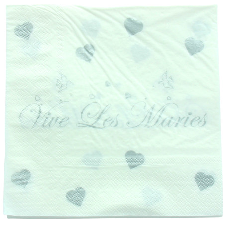 Serviette VIVE LES MARIES 20 pièces