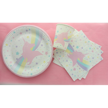 Assiette LICORNE les 8 pièces