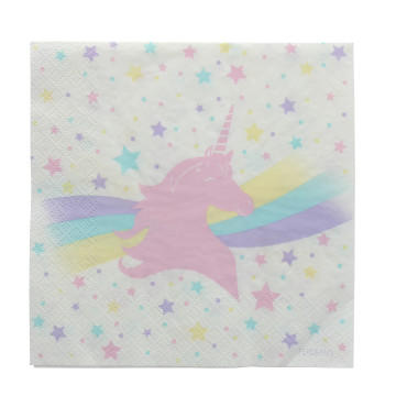 Serviette LICORNE les 20 pièces (3PLIS)