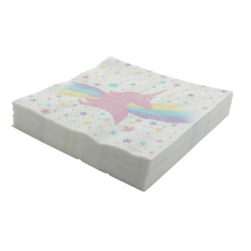Serviette LICORNE les 20 pièces (3PLIS)