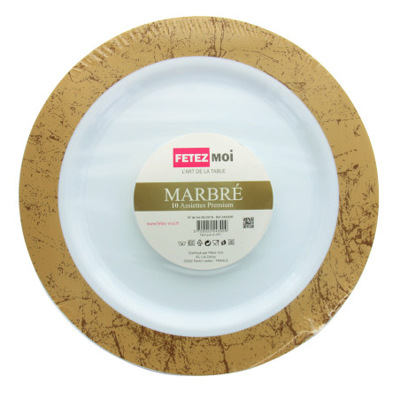 Assiette MARBRE GM 26cm 10 pièces