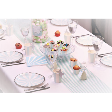8 Assiettes RAYURE