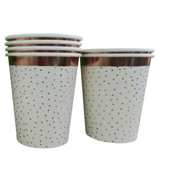 Gobelet pois  ROSE GOLD les 6 pièces