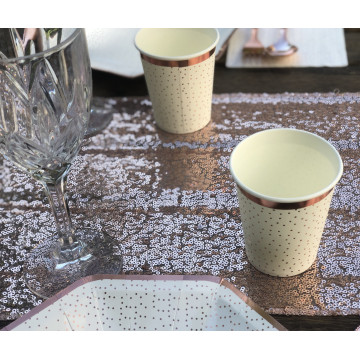 Gobelet pois  ROSE GOLD les 6 pièces