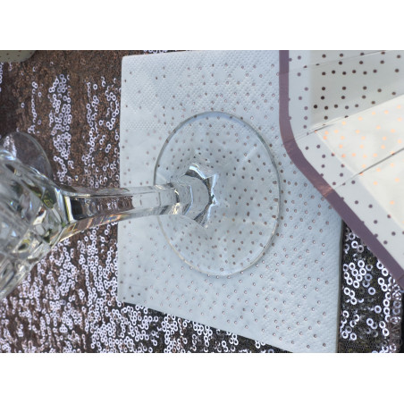 Serviette pois  ROSE GOLD  12  pièces