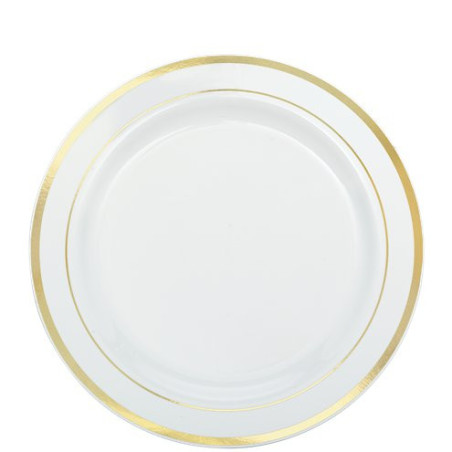 Assiette  nautilus  or 10 pieces diam 19cm