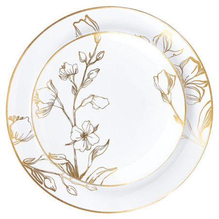 Assiette  fleur 26cm 10   pièces