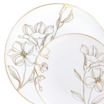 Assiette fleur 19cm 10   pièces