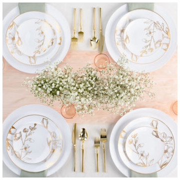 Assiette fleur 19cm 10   pièces