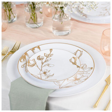 Assiette fleur 19cm 10   pièces