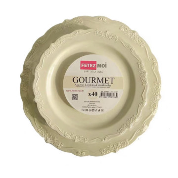 KIT  40  ASSIETTES 