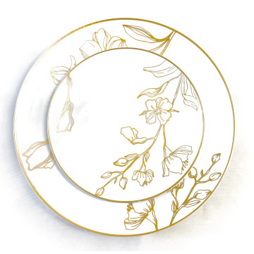 Assiette  fleur 26cm 10   pièces