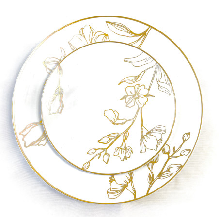 Assiette  fleur 26cm 10   pièces