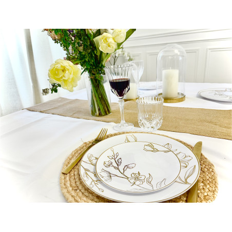 Assiette  fleur 26cm 10   pièces