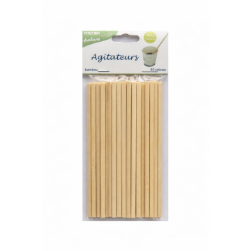 AGITATEUR EN BOIS         40 PIÈCES