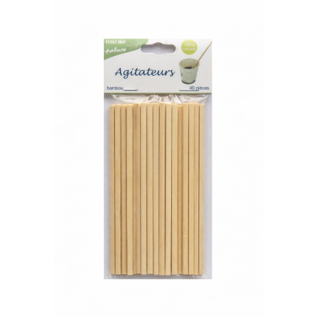 AGITATEUR EN BOIS         40 PIÈCES