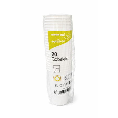 GOBELET CARTON  20  PIECES 473ML
