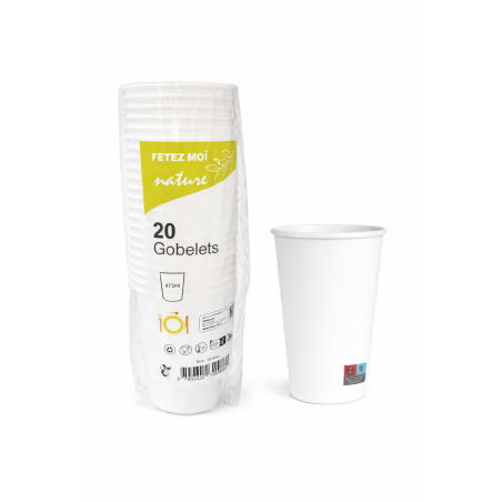 GOBELET CARTON  20  PIECES 473ML