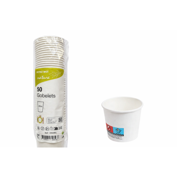 GOBELET 50  PIECES   200 ML