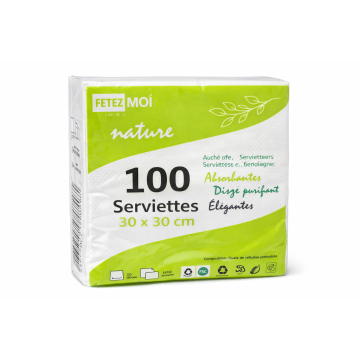 Serviette  X100   30x30cm